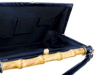 Wallis Simpson, the Duchess of Windsor Owned Black Patent Leather Handbag With Her Embroidered Cypher Below a Crown
